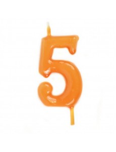 Vela Número 5 Laranja